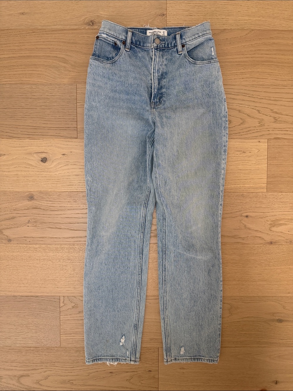 Abercrombie Women's Curve Love Straight-Leg Jeans